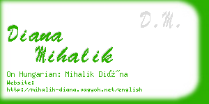 diana mihalik business card